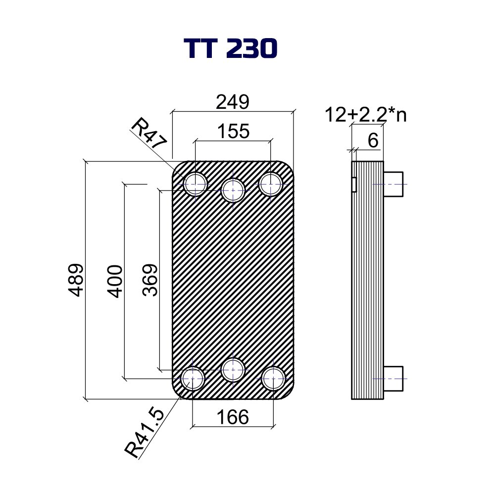 Паяный теплообменник ТТ230EQ-120Н-4.5