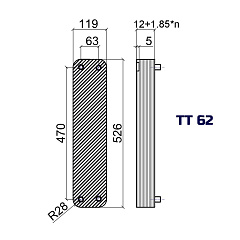 Паяный теплообменник ТТ62QRC-70Н-4.5 ТТ62